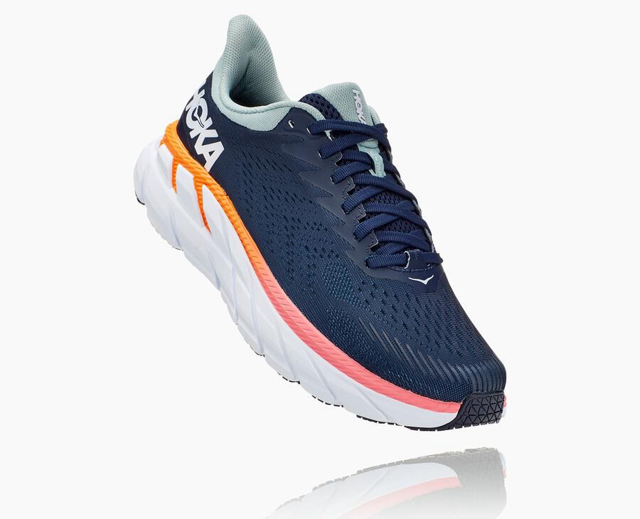 Hoka One One Tenisky Damske Námornícka Modrá/Biele - Clifton 7 - 74590-RVOZ